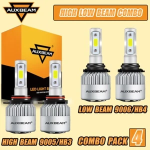 AUXBEAM 9005+9006 LED Headlights Bulbs Hi/Lo Beam for Chevrolet Tahoe 1995-2006 - Picture 1 of 12