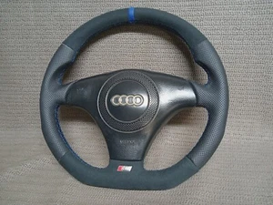 Sport Lenkrad Audi TT 8N0 A4 B5 A6 C5  S-Line    Neu Beziehen - Afbeelding 1 van 2