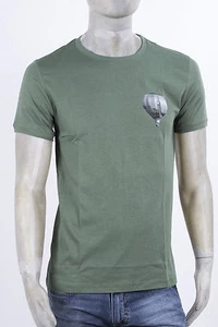 T-SHIRT MODS LONDON GIRO CON STAMPA PICCOLA BIANCO-BLU DENIM-MILITARE-GRIGIO - Foto 1 di 15