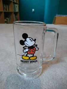 Disney Clear Glass Full Body Mickey Mouse 12 oz.Mug/Tankard/Stein w/Glass Handle - Picture 1 of 1