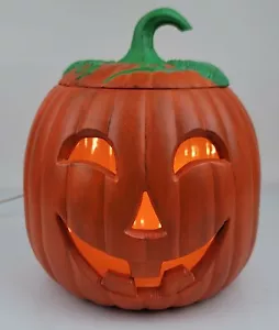Vintage Ceramic JACK-O-LANTERN Pumpkin Light Up Handmade Halloween Full Size 89' - Picture 1 of 23