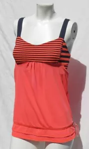 LULULEMON Light Flare Inkwell Stripe Run: Back On Track Tank Top US sz S 4 EUC - Picture 1 of 6