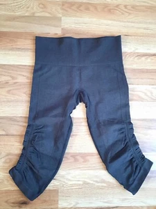 Lululemon In The Flow Crop II Sz 4 Heathered Inkwell Seamless Crops - Picture 1 of 7