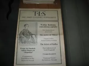 1978 Times LS Iris Murdoch, Milosz, Rathenau, Scott Fitzgerald, Kafka, Thwaite - Imagen 1 de 2