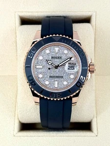 New 2025 Rolex Yacht-Master 40mm 126655 Rose Gold Diamond Paved Dial - Picture 1 of 10