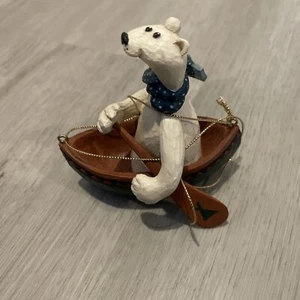 Hadley Collection Polar Bear Rowing Canoe-Minnesota Rodney W Leeseberg 1998 - Picture 1 of 4