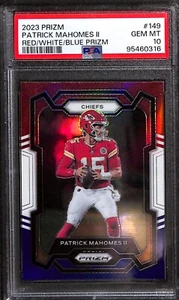 2023 Panini Prizm Patrick Mahomes II Red-White-Blue #149 PSA10 - Bild 1 von 2