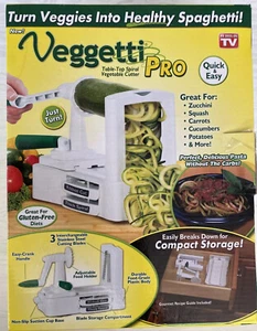 Veggetti Spirolizer Spiral Vegetable Slicer Cutter Veggie Salads Coleslaw Pasta - Picture 1 of 6