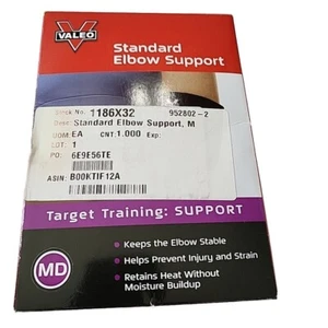 Elbow Support Sleeve For Weight Training & Athletics Valeo Medium - Picture 1 of 3