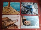 4 Postkarten Postkartenkalender Maritim Meer Strand Natur Muscheln Sprüche