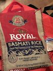  Royal Basmati Rice Burlap Bag Tote With Zipper 20 Lb Size - No Rice