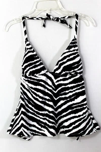 Top Tankini Halter California Waves Juniors Talla Estampado de Animales Pequeños al por menor $29.99 - Imagen 1 de 3