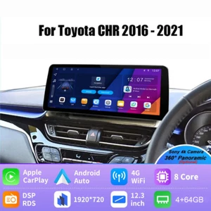 12.3" Android for Toyota CHR 2016~21 RHD Car Stereo Radio GPS NAVI Carplay DSP - Picture 1 of 9