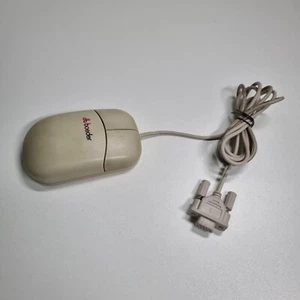 Boeder, Vintage Serial Mouse, Two Buttons, Roller Ball, 9 Pin, Untested - Afbeelding 1 van 5
