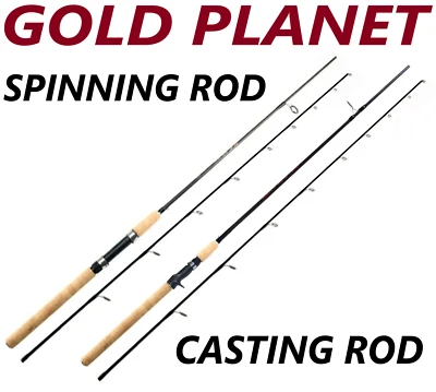 Fishing Pole Spinning Casting Rod Carbon Fiber Portable Medium Fast Lightweight - Image 1 of 4