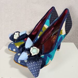 Irregular Choice Shoes 3D Blue Strawberry Blue Green Wedding/Summer Size 36 3.5