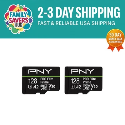 128GB PRO Elite Prime U3 V30 A2 microSDXC Card – 200MB/s Read, 150MB/s Write - Image 1 of 4