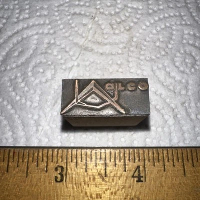 Printing Block ( Varco ) Brass on Lead - Image 1 of 4