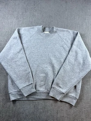 Sudadera vintage Fruit Of The Loom para mujer’s L gris en blanco manga larga años 90’s Foto 1 de 4