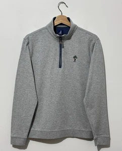Johnnie O Sully 1/4 Zip Pullover Mens S Cotton Blend Heather Gray Long Sleeve - Picture 1 of 8