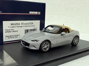 1:43 HI STORY HS547AG MAZDA ROADSTER Leather VS 2024 MX-5 MIATA scale model car - Picture 1 of 24