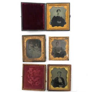 Antikes Foto Konvolut Frauen - Farbtyp Daguerreotypie - verschiedene - Bild 1 von 12