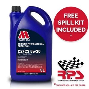 Millers Trident Professional Engine Oil C2 / C3 5w30 Fully Synthetic 5L 8123 - Picture 1 of 10