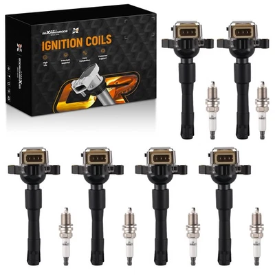 Juego de 6 bobinas de encendido y bujías para BMW 320i 325xi 330i X5 2001-02 12131703227 Foto 1 de 4