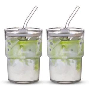 13oz/400ml Tumbler Water Glass, Cups with Straw and Lid Sealed Carry on for C... - Bild 1 von 5