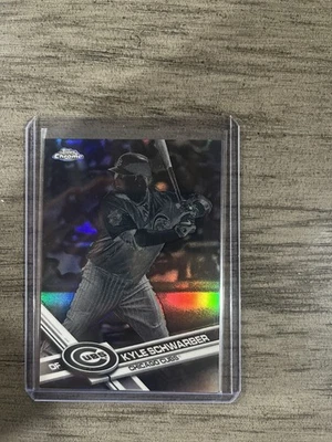 2017 Topps Chrome Kyle Schwarber #17 Negative Refractor SP Chicago Cubs - Image 1 of 2