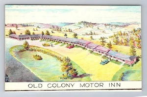 Athen GA-Georgia, Old Colony Motor Inn, Werbung Souvenir Vintage Postkarte - Bild 1 von 2