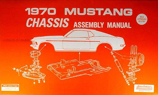 1970 Ford MUSTANG Chasis Montaje Manual 70 Frenos Suspensión Gasolina Sys Manejo - Imagen 1 de 1