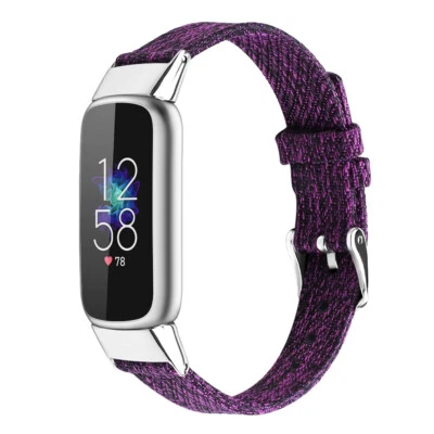 Para Fitbit Luxe Lona Nylon Repuesto Reloj Pulsera Correa Pulsera Lazo Foto 1 de 4