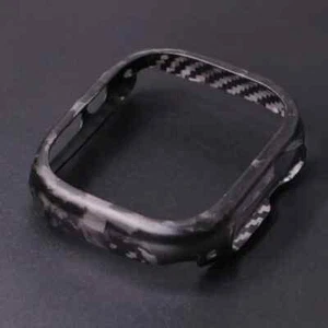 Véritable étui en fibre de carbone forgée pour Apple Watch Ultra 2 49 mm pare-chocs fin mat - Photo 1 sur 8