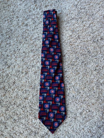 Chicago Cubs 100% Silk Tie Necktie Logo Geometric Eagles Wings MLB Licensed Cover