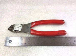 Snap On #87CF - 7-1/2" de largo, agarre suave rojo, borde eléctrico - cortadores diagonales - EE. UU. - BONITO - Imagen 1 de 11