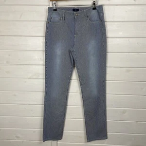 NYDJ Jeans Womens Size UK 10 12 Blue Striped Legging Capsule Not Your Daughters - Picture 1 of 14