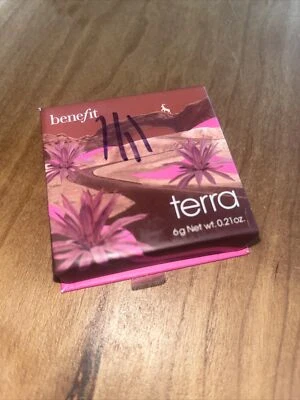 NIB! Benefit Cosmetics Terra Blush Powder 0.21 Oz  NO BRUSH Ink On Box - Image 1 of 3