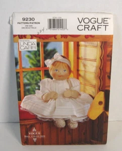 Vogue 9230 Doll & Outfit 15" Doll, Dress, Bloomers & Booties Pattern Uncut - Picture 1 of 2