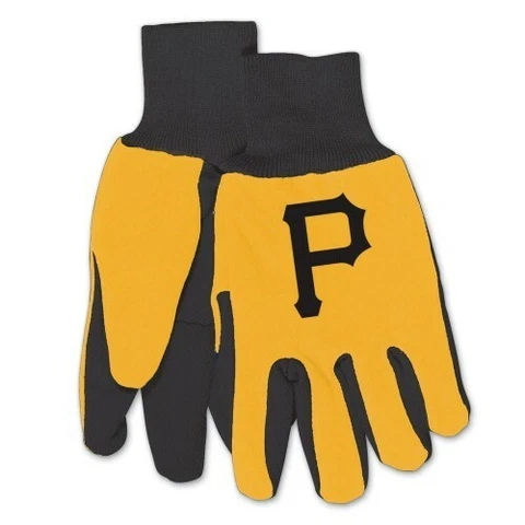 Pittsburgh Pirates Gloves Non Slip Work Utility Adult MLB Baseball Fan Palm Grip Cover