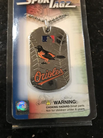 Baltimore Orioles Metal Mlb Dogtag Necklace Cover