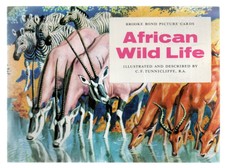 AFRICAN WILDLIFE FULL REISSUE BROOKE BOND ALBUM GLOSSY FRONT NO PRICE 1973 EX