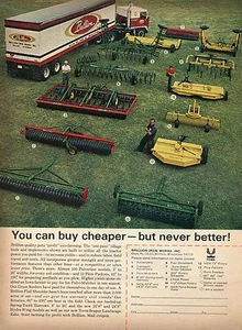 1970 Print Ad of Brillion Tractor Trailer Full Line Tillage Tools & Implements - Picture 1 of 2