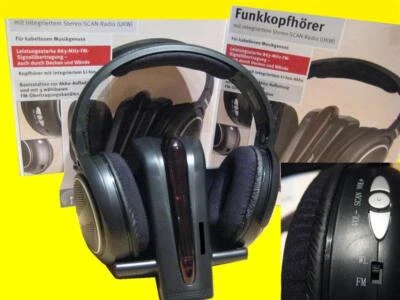 FUNK KOPFHÖRER /UKW/Wireless/Drahtlos/Li-Ion Akku/aufladbare FUNKKopfhörer mit D - Bild 1 von 3