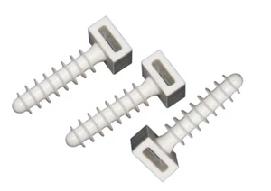 Base de amarre de cable de mampostería, enchufe de pared, blanco (corbata de cable de hasta 9 mm) ¡hecho en el Reino Unido! - Imagen 1 de 3