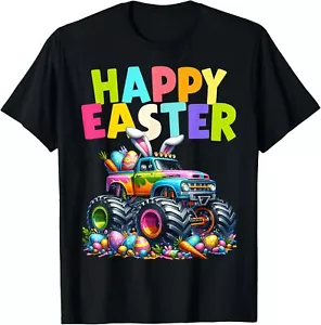 Boys Happy Easter M0nster Truck Easter Eggs Hunt Toddler Kid T-Shirt - Picture 1 of 4