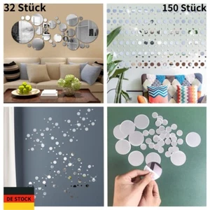 Kreis Spiegel Mosaik Fliesen Wandaufkleber Selbstklebend Home Dekor DIY Handwerk - Bild 1 von 21
