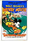Walt Disneys Mickey Mouse Touchdown Mickey Large Size Card Poster Excl Cond