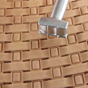 Estampilla tejida de cesta hueca lisa de acero inoxidable Craftplus (herramienta de cuero) - Imagen 1 de 6