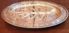 Vintage Silverplate Footed Well and Tree Serving Platter WM Rogers 4010